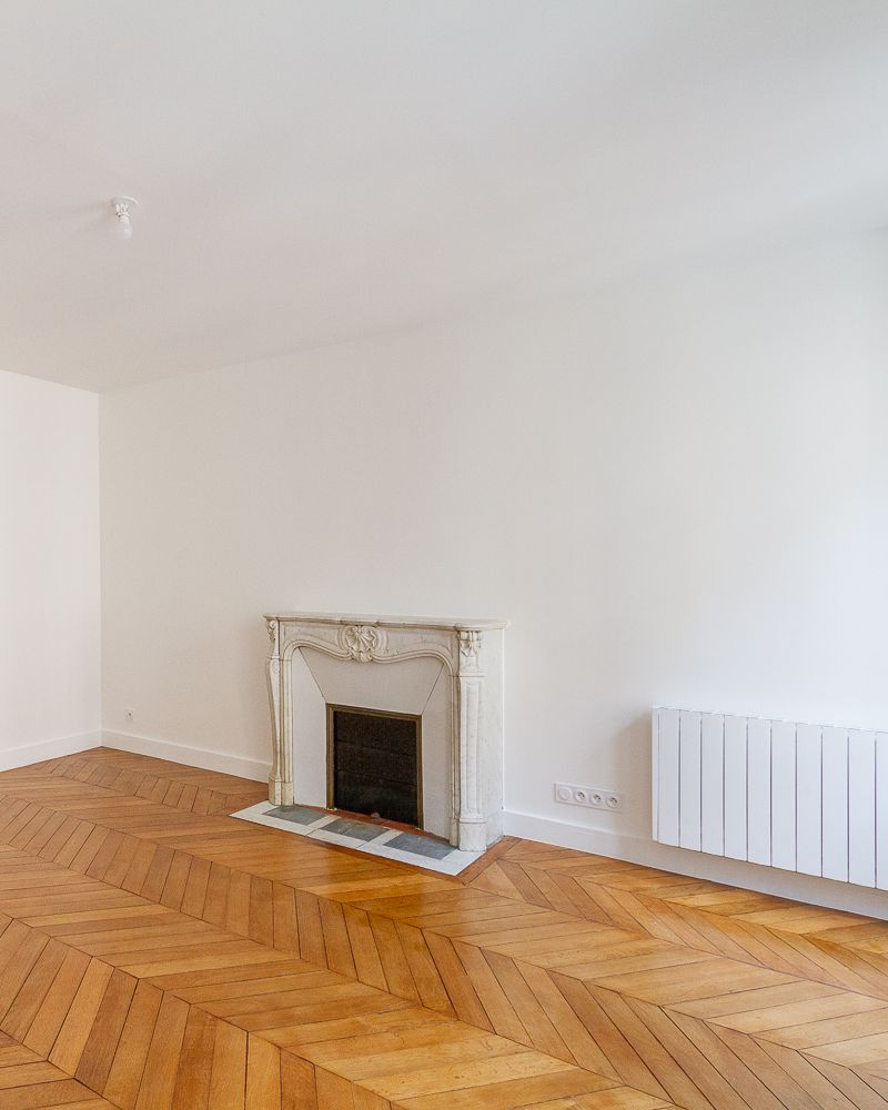 Séjour avec cheminée, Paris 6e