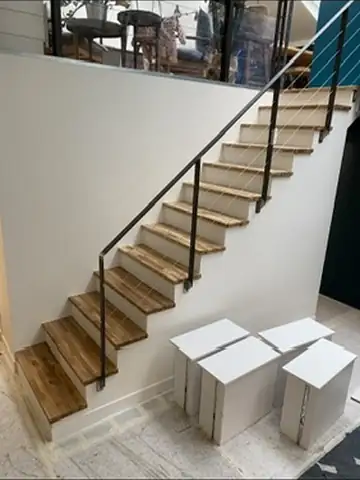 Escalier bois et acier, Paris 11e