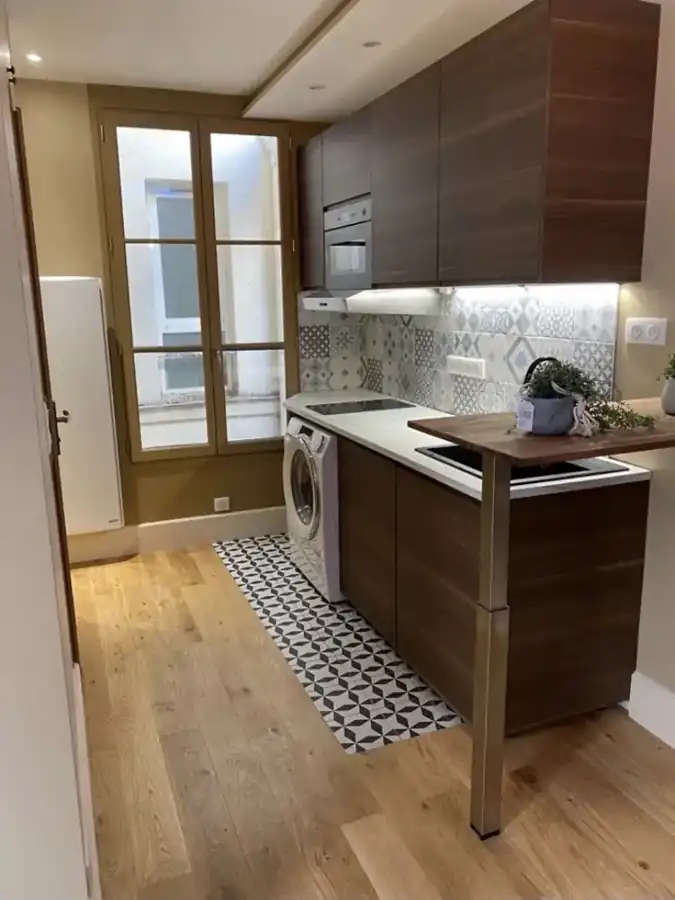 Kitchenette et carreaux de ciment, Paris 5e